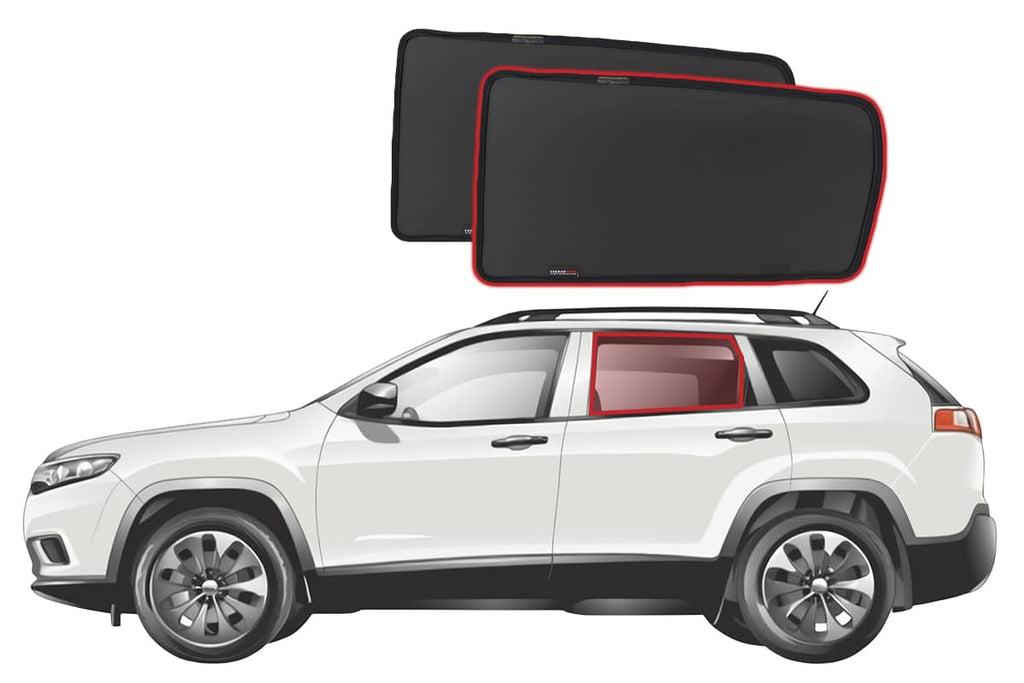 JEEP CHEROKEE 5TH GENERATION CAR REAR WINDOW SHADES (KL; 2014-2023)