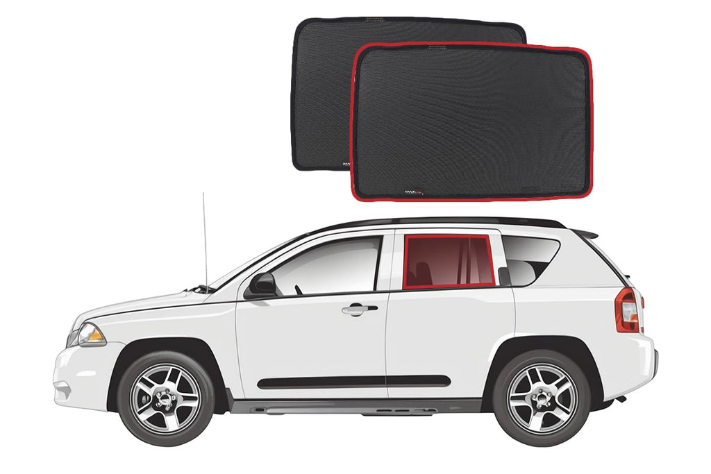 JEEP COMPASS 1ST GENERATION CAR REAR WINDOW SHADES (MK49; 2008-2017)