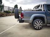 MCC REAR WHEEL CARRIER BAR WITH SINGLE JERRY CAN HOLDER FOR VOLKSWAGEN AMAROK 11-ON