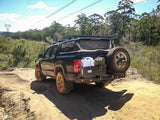 MCC REAR WHEEL CARRIER BAR WITH DUAL JERRY CAN HOLDERS FOR VOLKSWAGEN AMAROK 11-ON