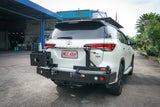 MCC REAR WHEEL CARRIER BAR WITH SINGLE JERRY CAN HOLDER FOR TOYOTA FORTUNER 21-ON