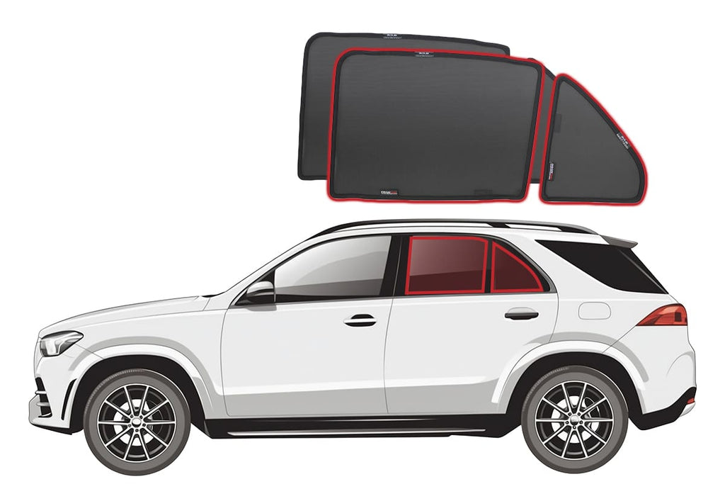 MERCEDES-BENZ GLE SUV 4TH GENERATION CAR REAR WINDOW SHADES (W167; 2019-ON)