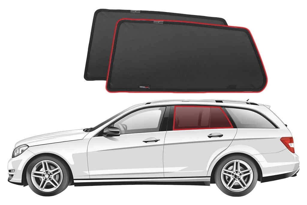 MERCEDES-BENZ C-CLASS WAGON 3RD GENERATION CAR REAR WINDOW SHADES (S204; 2007-2014)