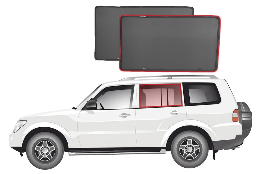 MITSUBISHI PAJERO/MONTERO/SHOGUN 4TH GENERATION CAR REAR WINDOW SHADES (V80; 2007-2021)
