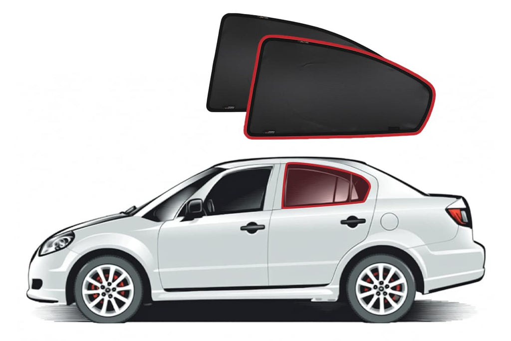 SUZUKI SX4 SEDAN 1ST GENERATION CAR REAR WINDOW SHADES (GY/EY/RW; 2006-2013)