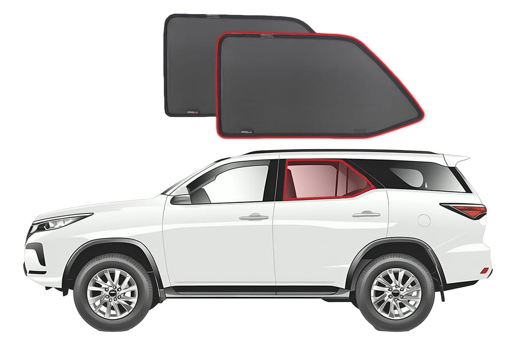 TOYOTA FORTUNER/SW4 2ND GENERATION CAR REAR WINDOW SHADES (AN150/AN160; 2015-ON)