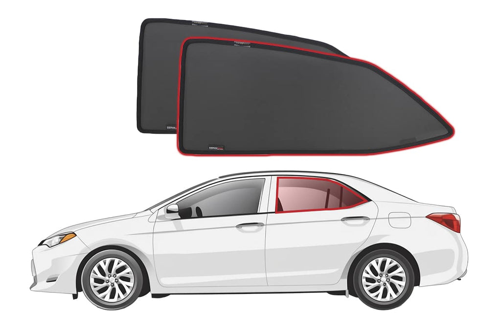 TOYOTA COROLLA SEDAN 11TH GENERATION CAR REAR WINDOW SHADES (E170; 2013-2019)