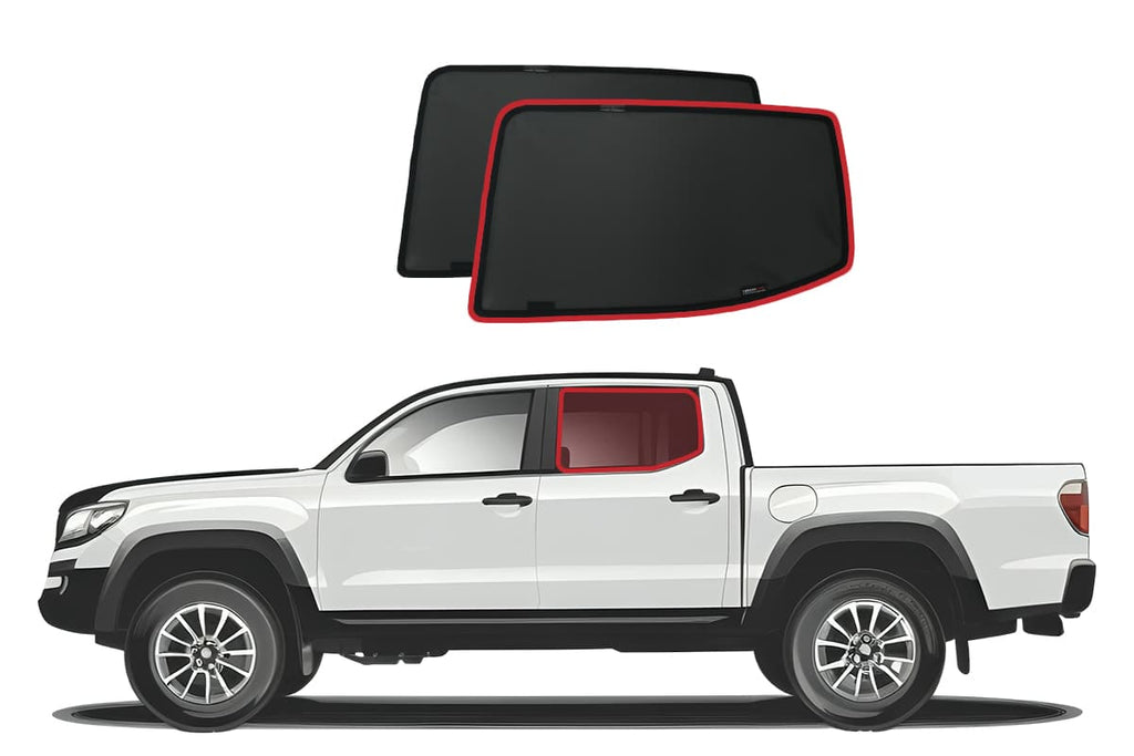 TOYOTA TACOMA DOUBLE CAB 3RD GENERATION CAR REAR WINDOW SHADES (N300; 2015-2023)
