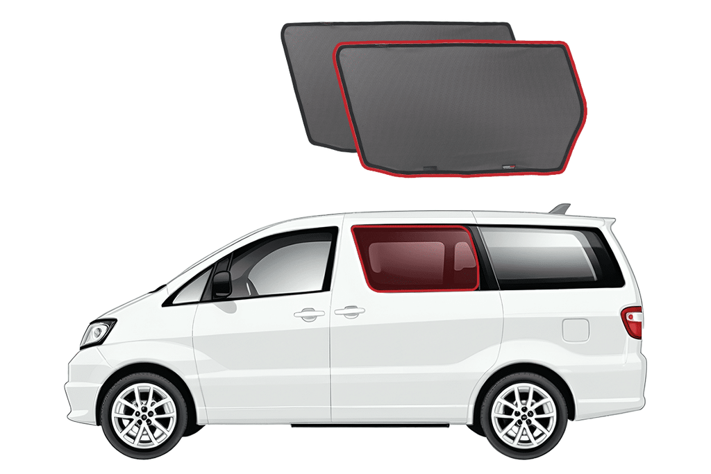 TOYOTA ALPHARD 1ST GENERATION CAR REAR WINDOW SHADES (AH10; 2002-2008)