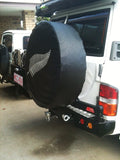 MCC REAR WHEEL CARRIER BAR WITH DUAL JERRY CAN HOLDERS FOR NISSAN PATROL 87-97