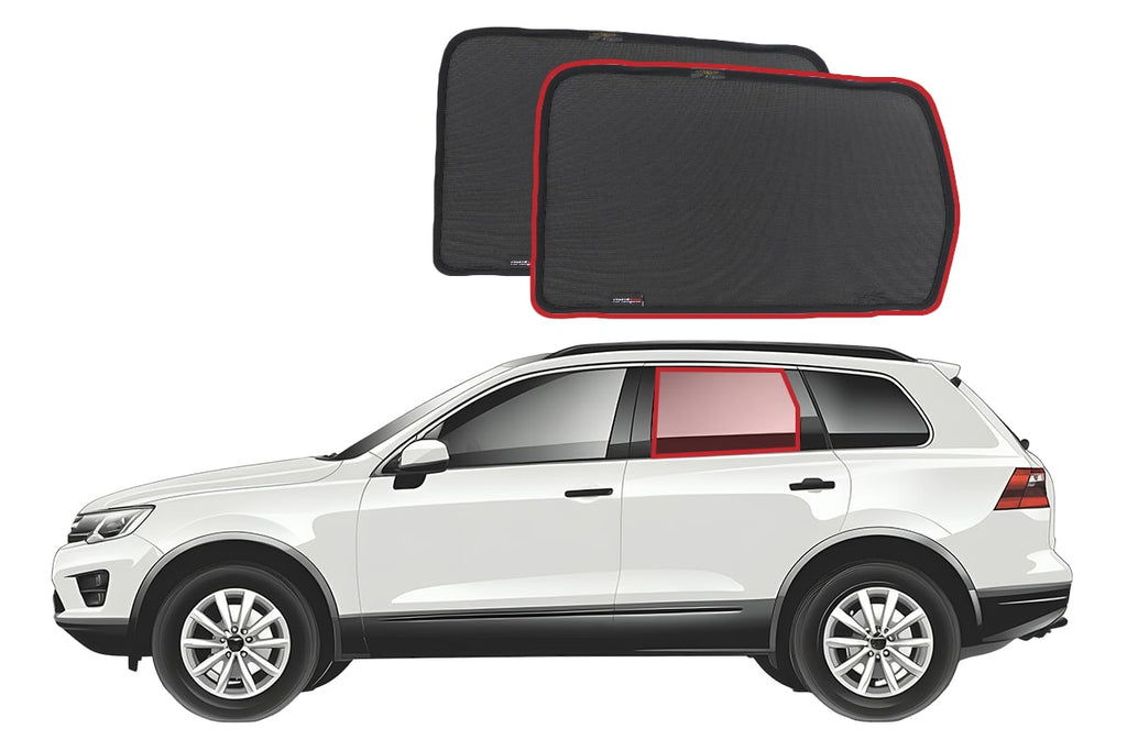 VOLKSWAGEN TOUAREG 2ND GENERATION CAR REAR WINDOW SHADES (7P; 2010-2018)