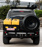 MCC REAR WHEEL CARRIER BAR WITH DUAL JERRY CAN HOLDERS FOR TOYOTA FJ CRUISER 06-17