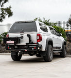 MCC REAR WHEEL CARRIER BAR WITH DUAL JERRY CAN HOLDERS FOR VOLKSWAGEN AMAROK 23-ON