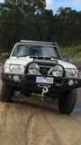 MCC FALCON BLACK LOOP BULLBAR WITH FOG LIGHTS FOR NISSAN PATROL 97-05