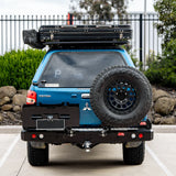 MCC REAR WHEEL CARRIER BAR WITH DUAL JERRY CAN HOLDERS FOR MITSUBISHI TRITON 15-19