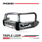 MCC PHOENIX TRIPLE LOOP STEEL BULLBAR FOR MITSUBISHI PAJERO 06-21