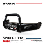 MCC PHOENIX SINGLE BLACK LOOP STEEL BULLBAR FOR MITSUBISHI PAJERO 06-21