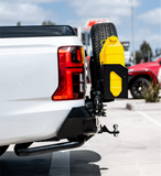 MCC REAR WHEEL CARRIER BAR WITH DUAL JERRY CAN HOLDERS FOR MITSUBISHI TRITON 24-ON