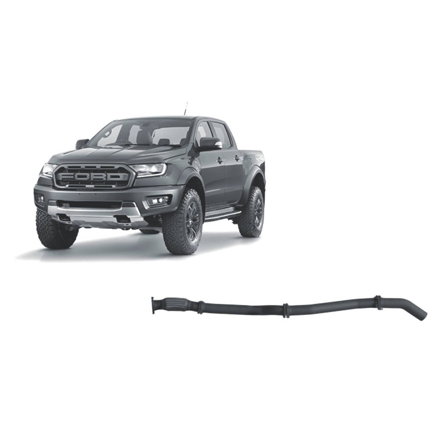 AUSTRALIAN MADE 4X4 EXHAUST FOR FORD RANGER RAPTOR 07/18-ON PIPE ONLY